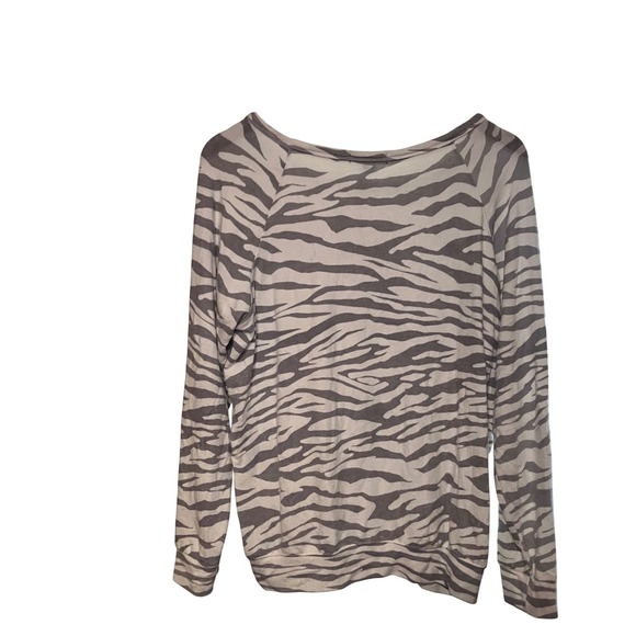 Buffalo David Bitton Tops - Buffalo David Bitton Zebra Print Long Sleeve Top Womens L Raglan